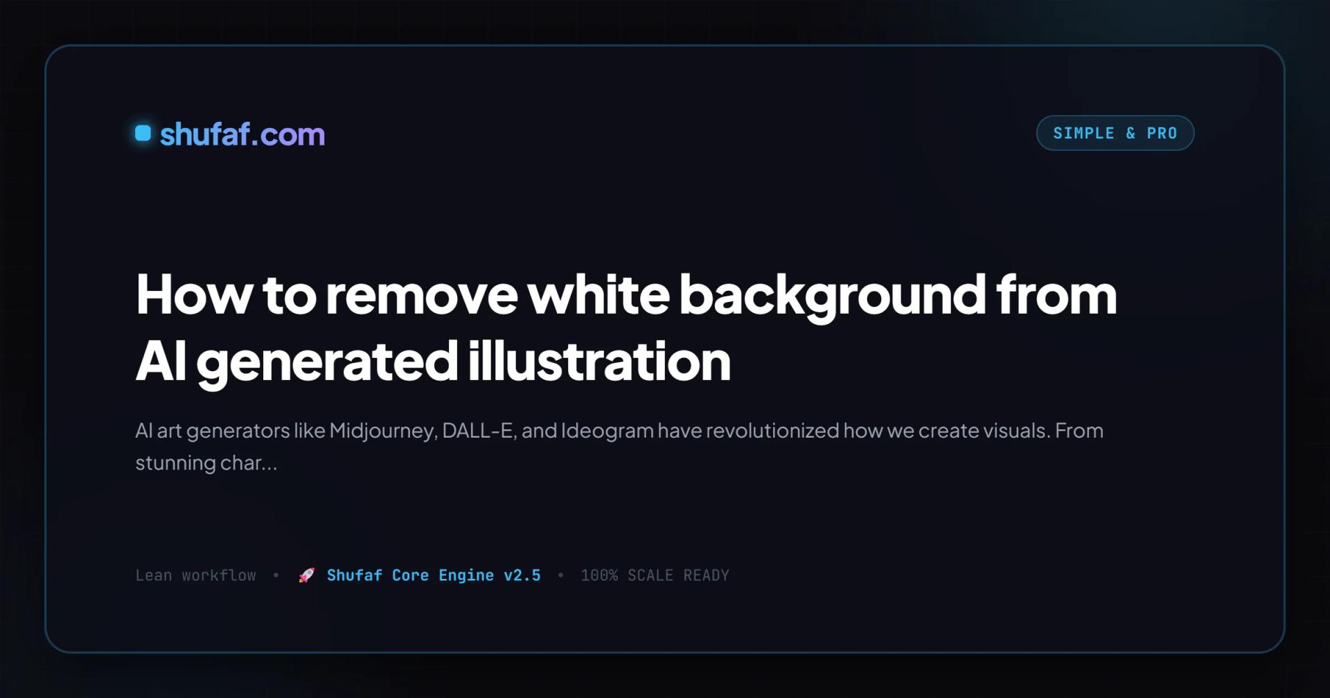 How to remove white background from AI generated illustration