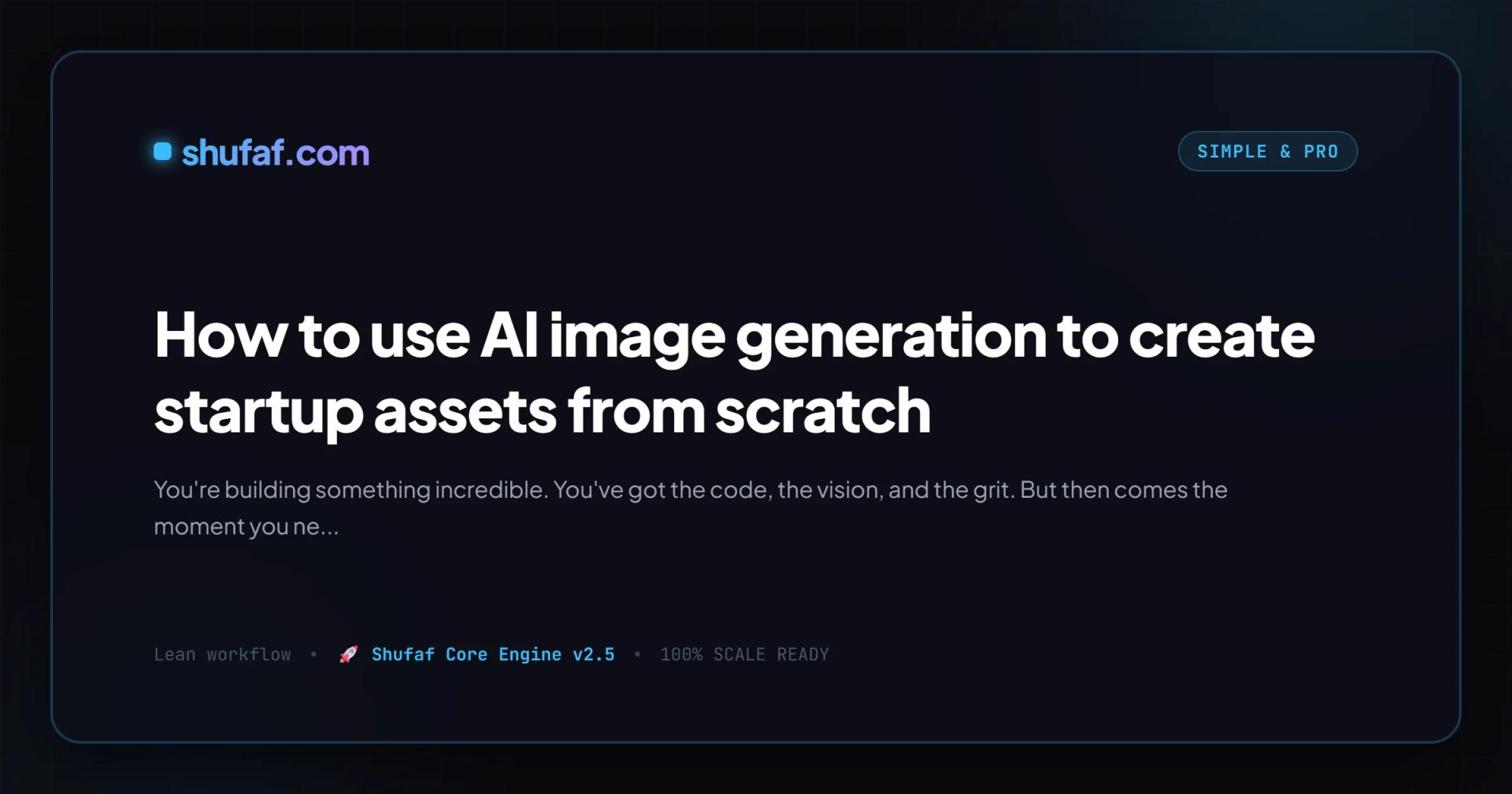 How to use AI image generation to create startup assets from scratch