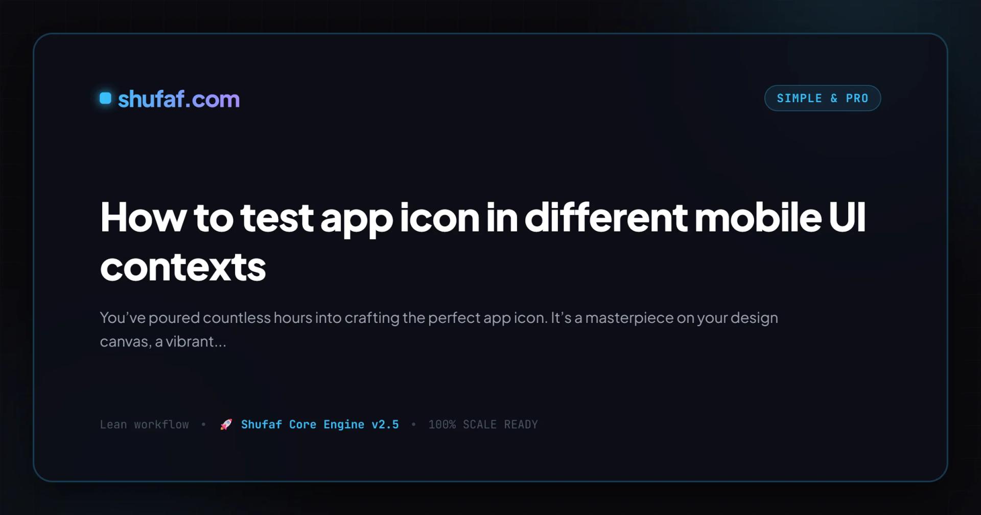 How to test app icon in different mobile UI contexts