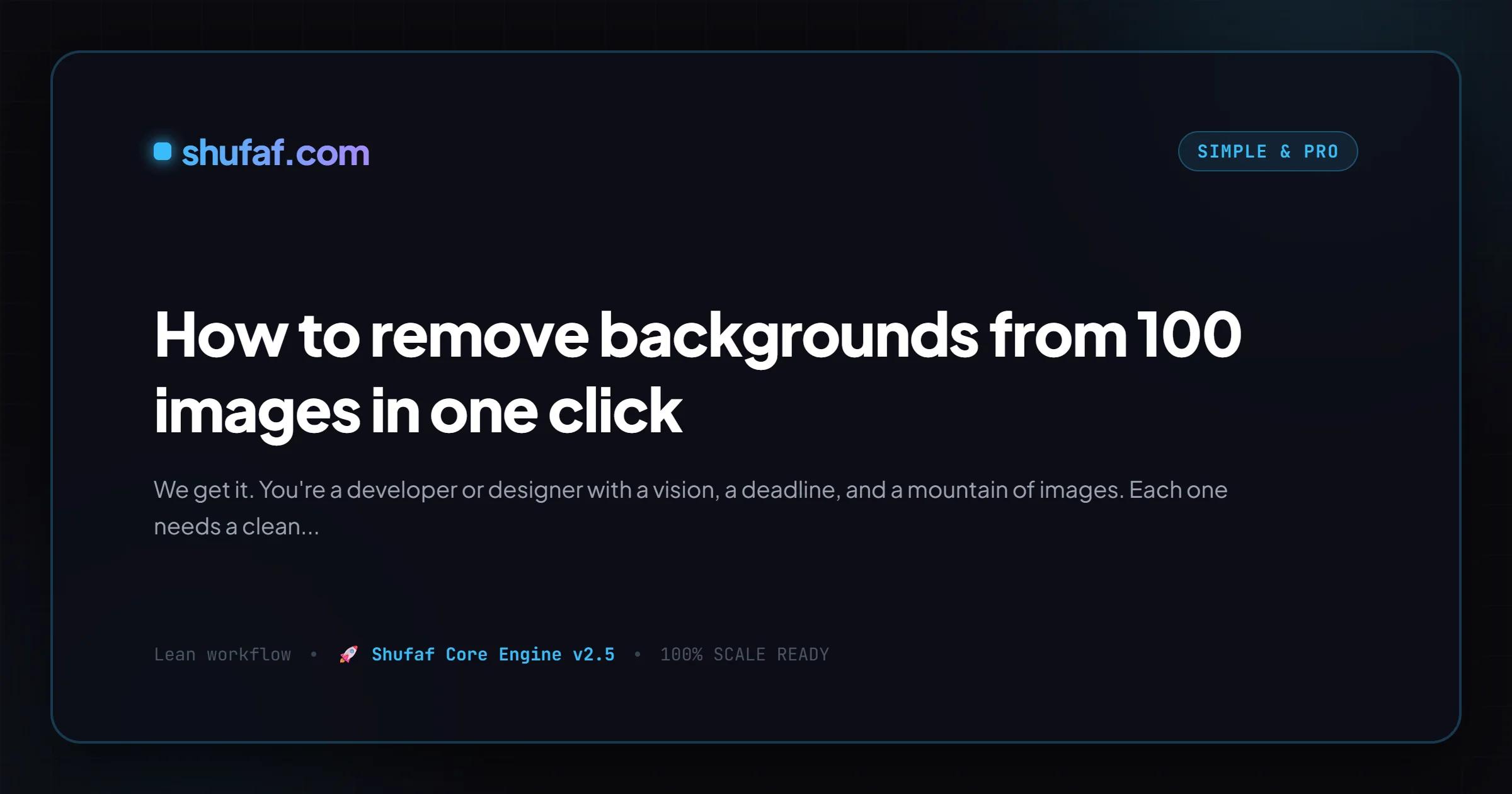 How to remove backgrounds from 100 images in one click