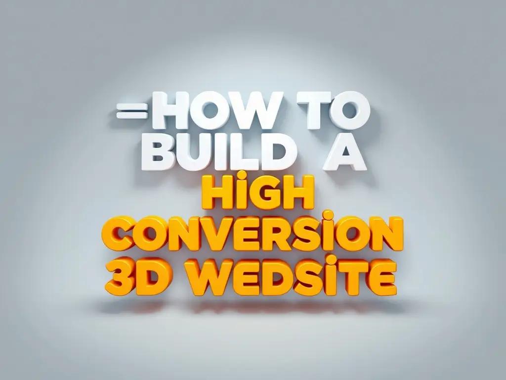 How to Build a High-Conversion 3D Website Using Automated Asset Pipelines