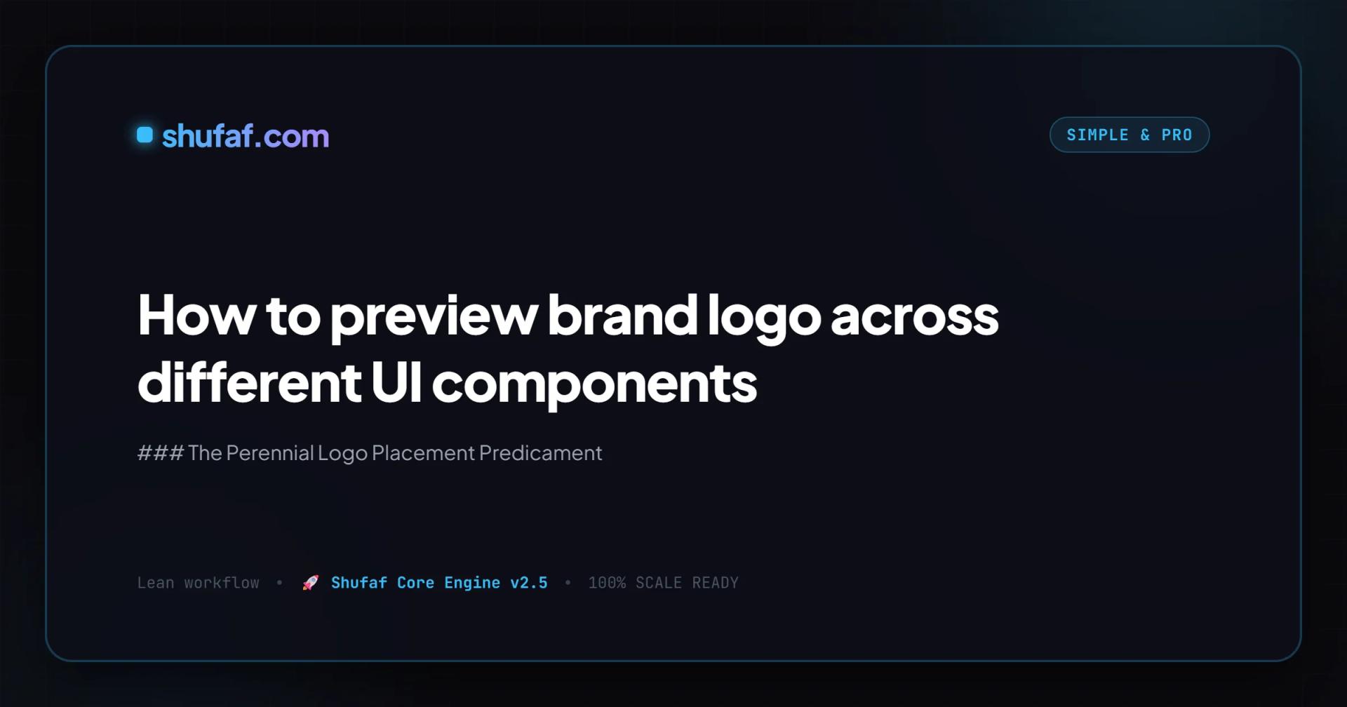 How to preview brand logo across different UI components