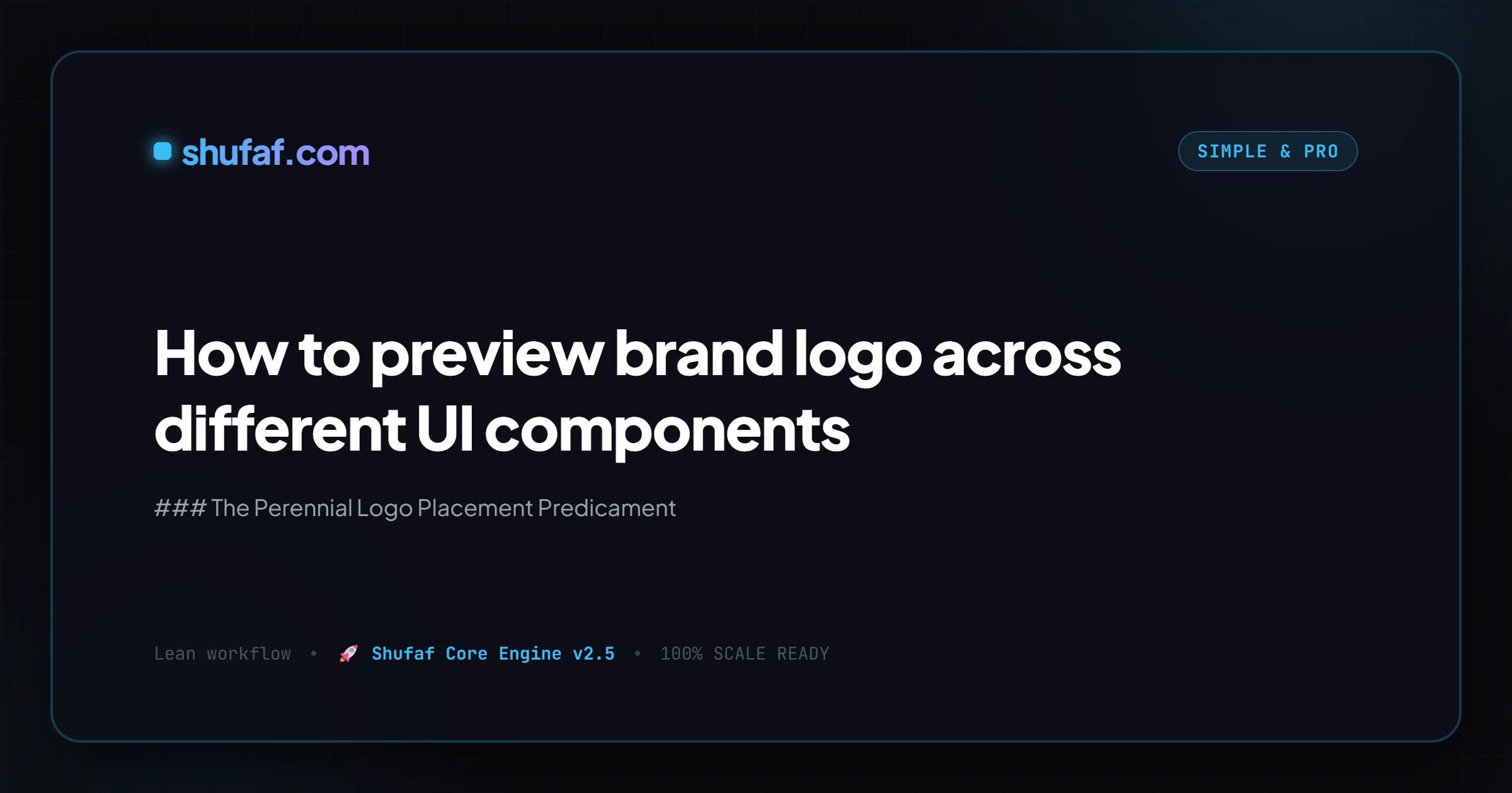 How to preview brand logo across different UI components