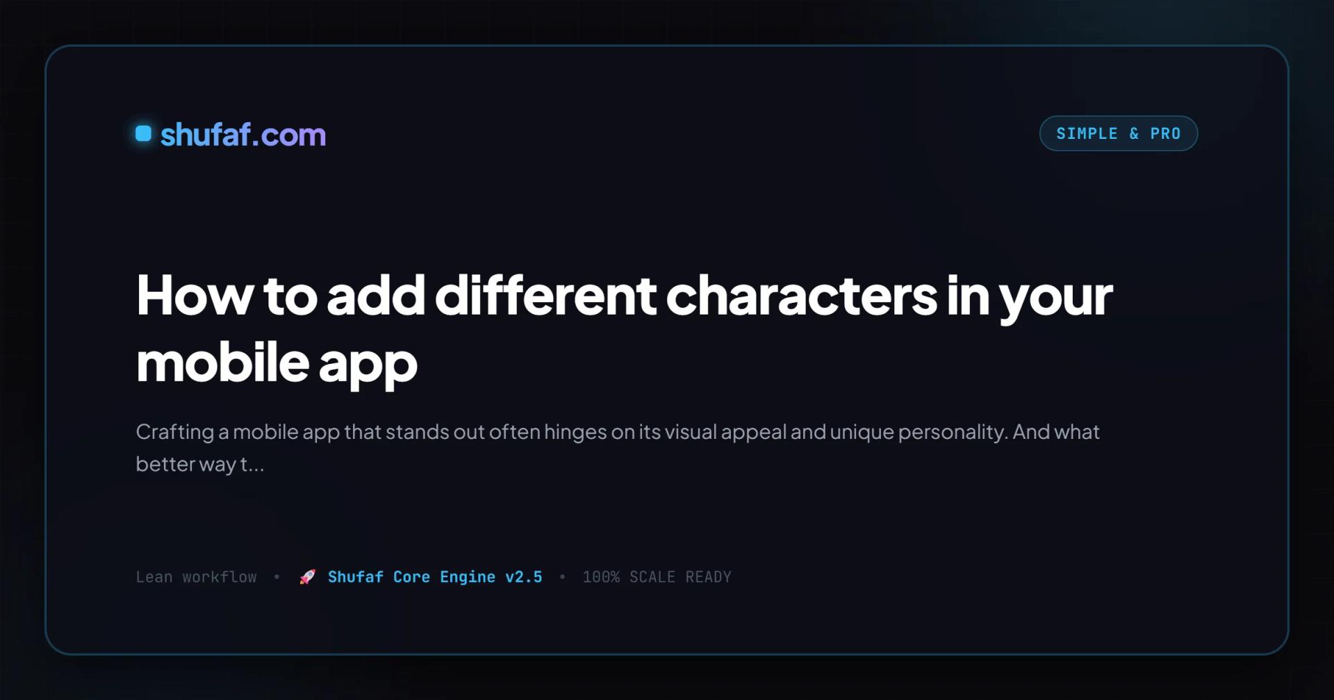 How to add different characters in your mobile app