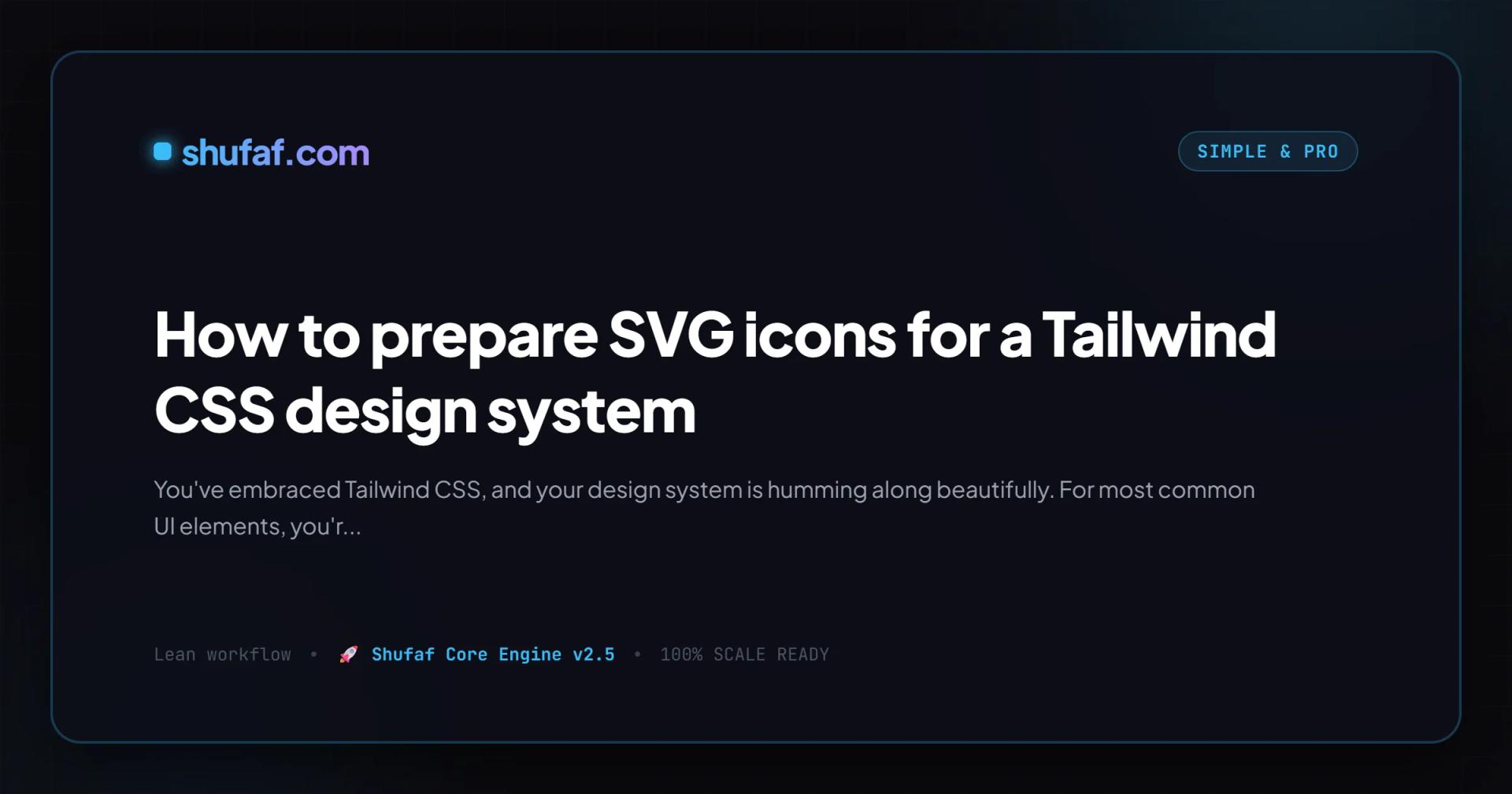 How to prepare SVG icons for a Tailwind CSS design system