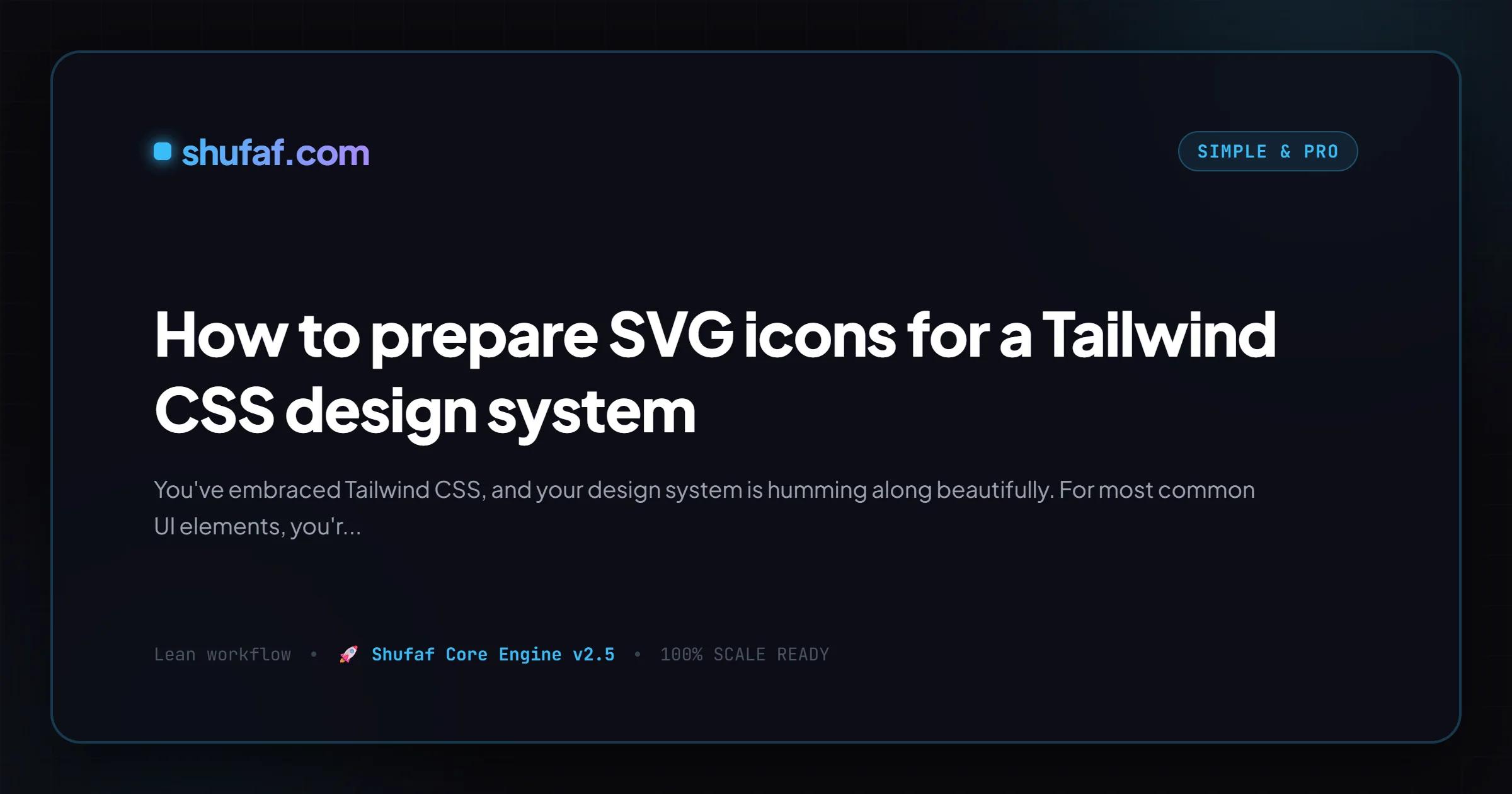 How to prepare SVG icons for a Tailwind CSS design system