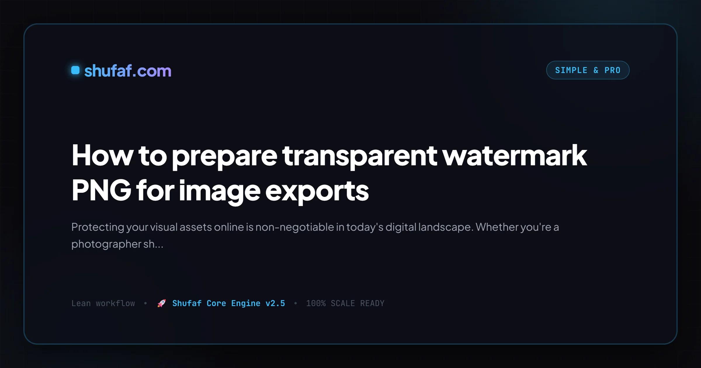 How to prepare transparent watermark PNG for image exports