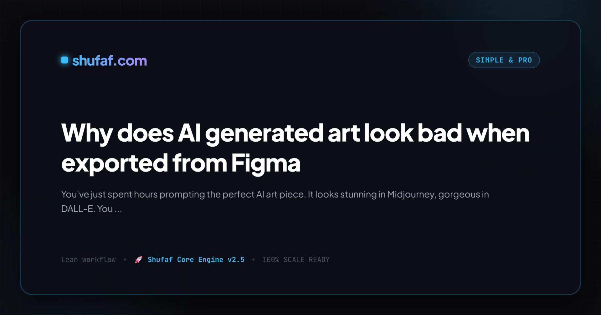 Why does AI generated art look bad when exported from Figma