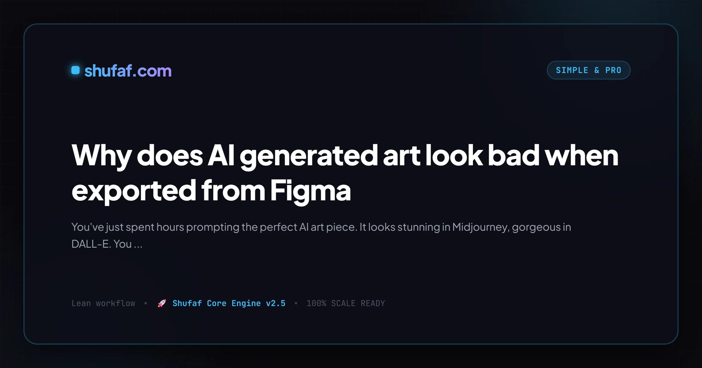 Why does AI generated art look bad when exported from Figma