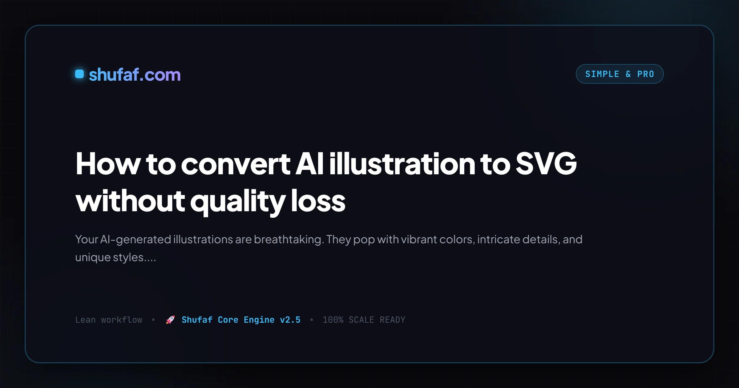 How to convert AI illustration to SVG without quality loss