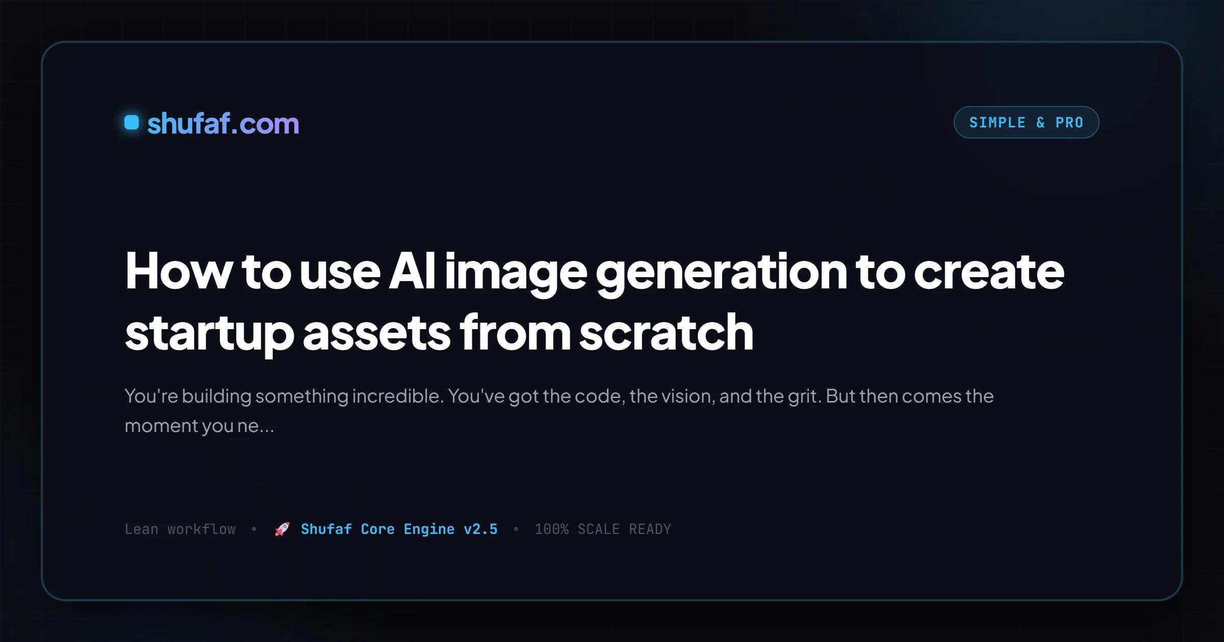 How to use AI image generation to create startup assets from scratch