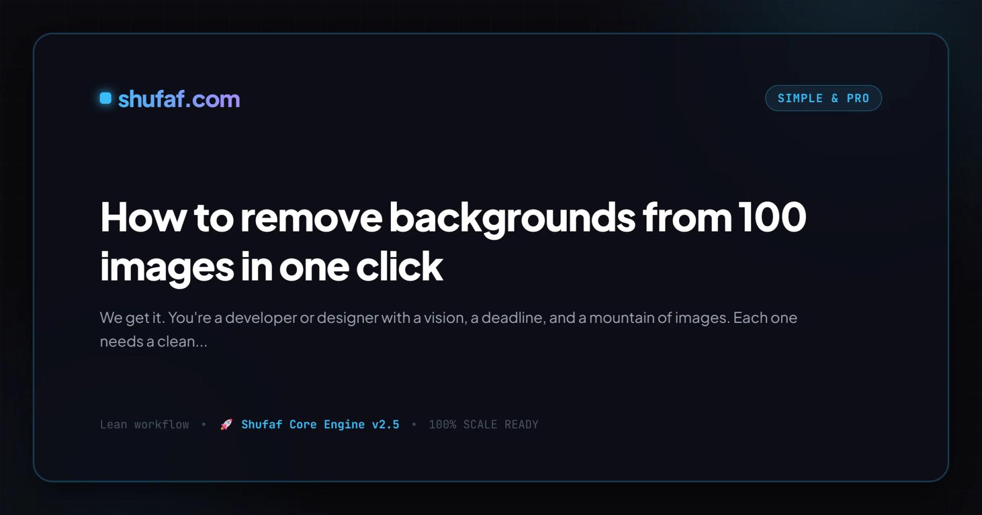 How to remove backgrounds from 100 images in one click