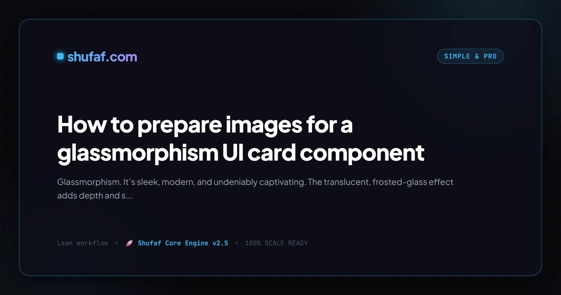 How to prepare images for a glassmorphism UI card component