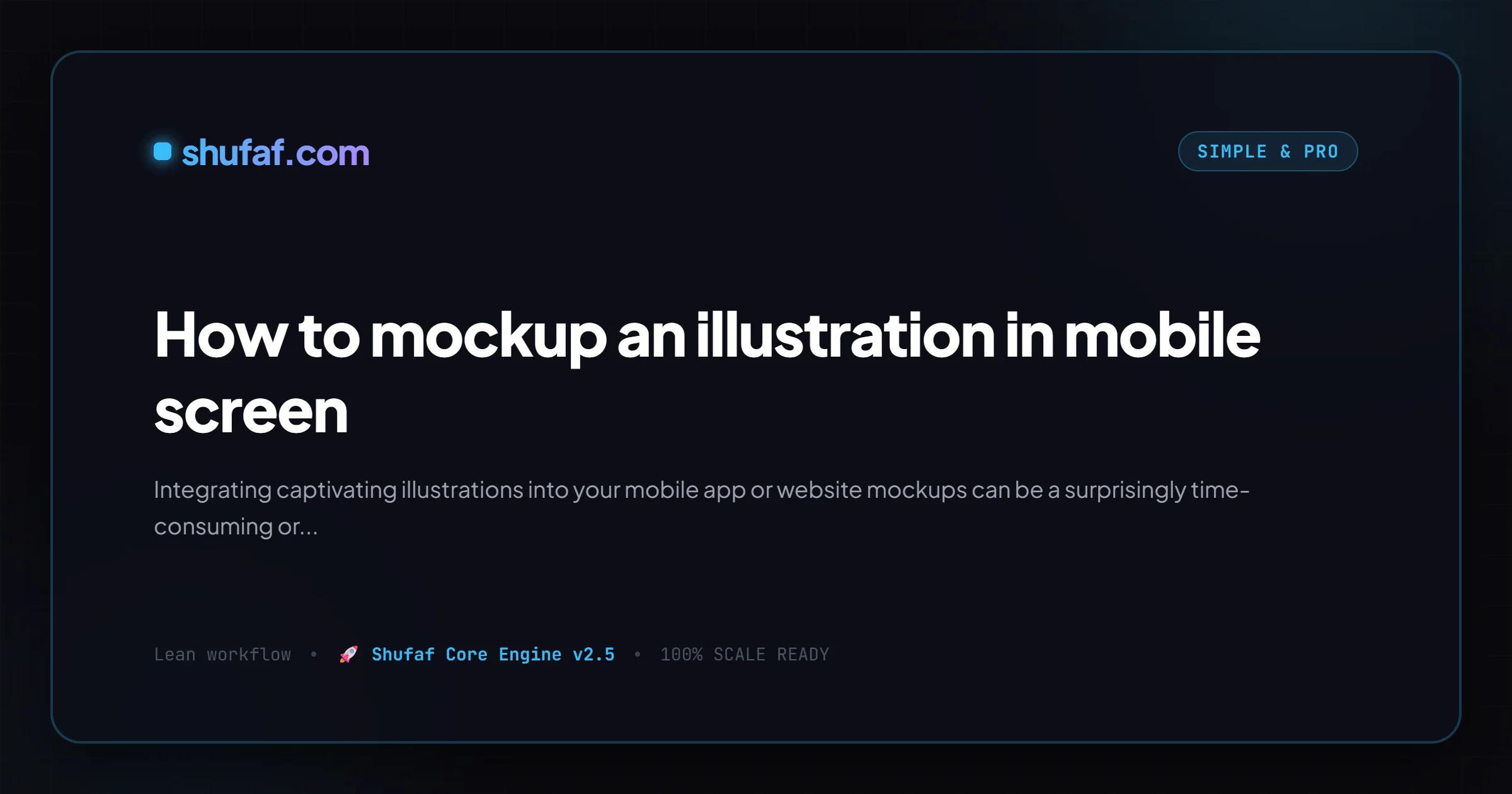 How to mockup an illustration in mobile screen