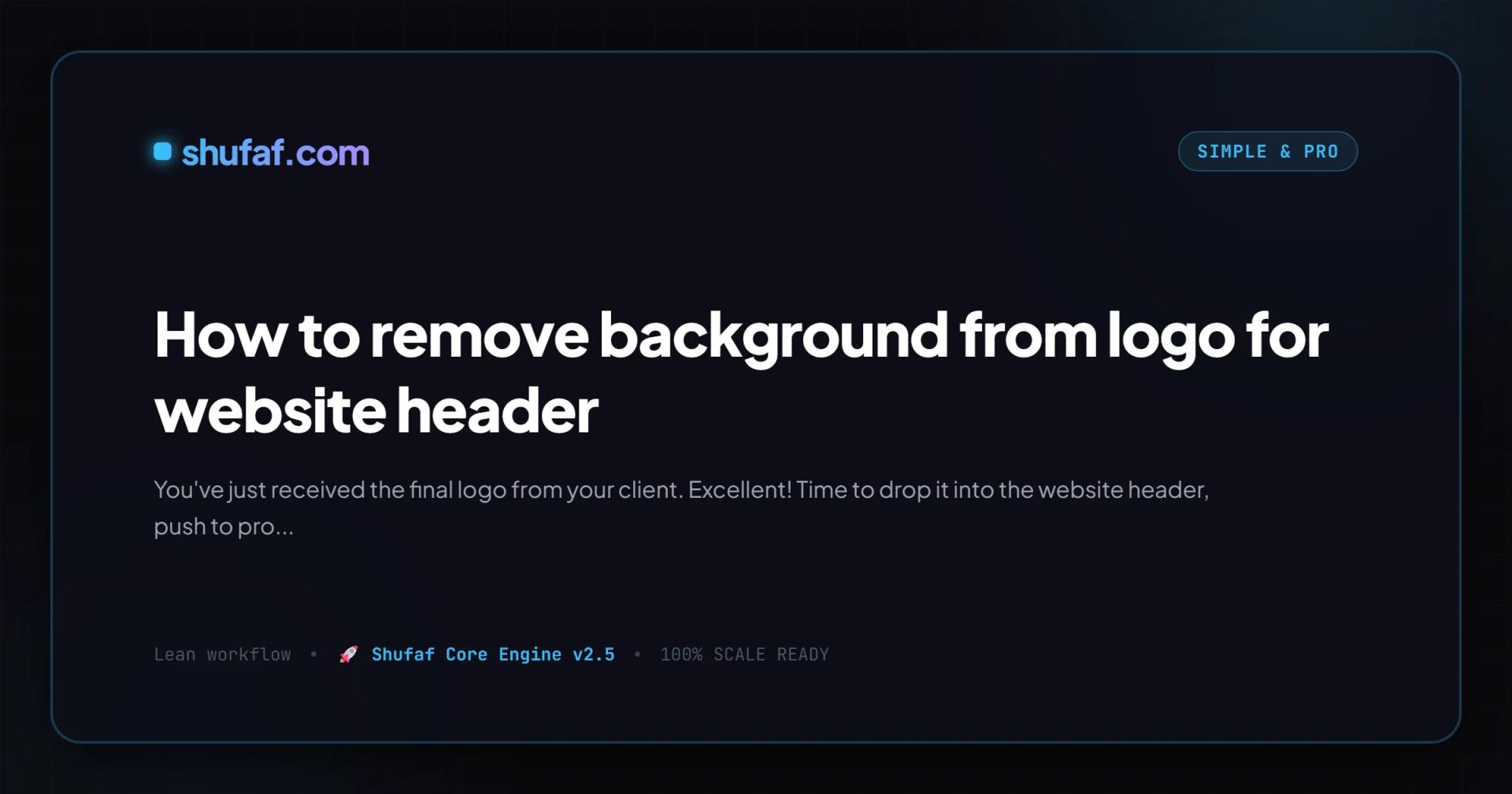 How to remove background from logo for website header
