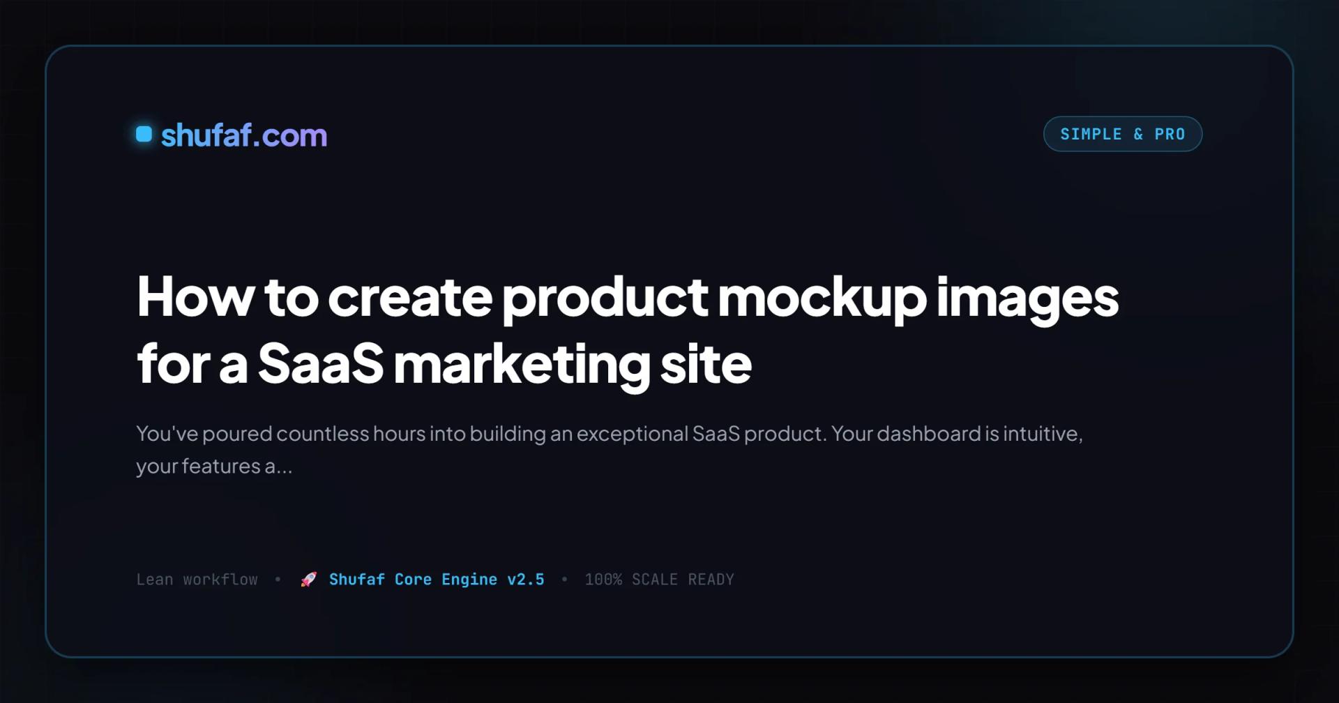 How to create product mockup images for a SaaS marketing site