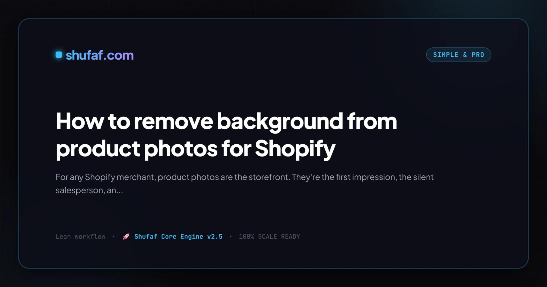 How to remove background from product photos for Shopify