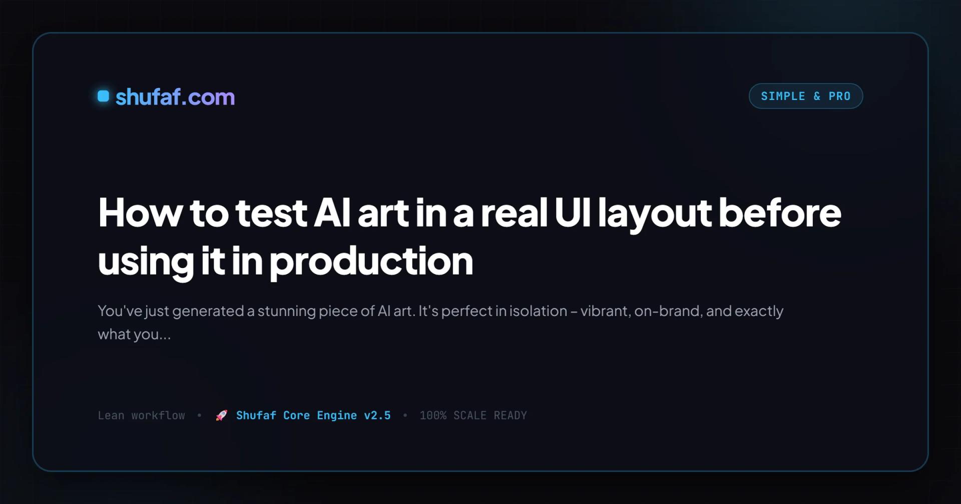 How to test AI art in a real UI layout before using it in production