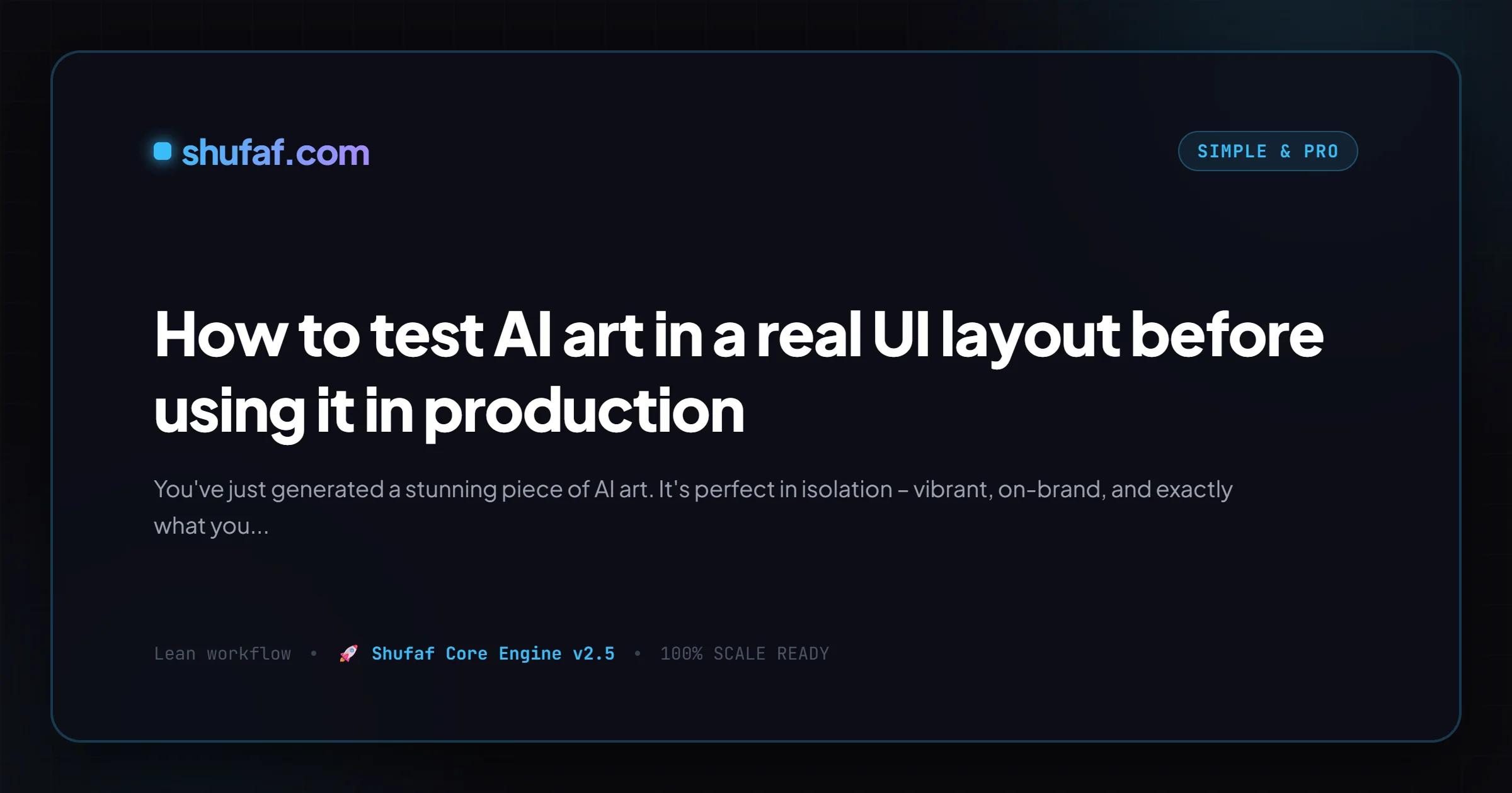How to test AI art in a real UI layout before using it in production
