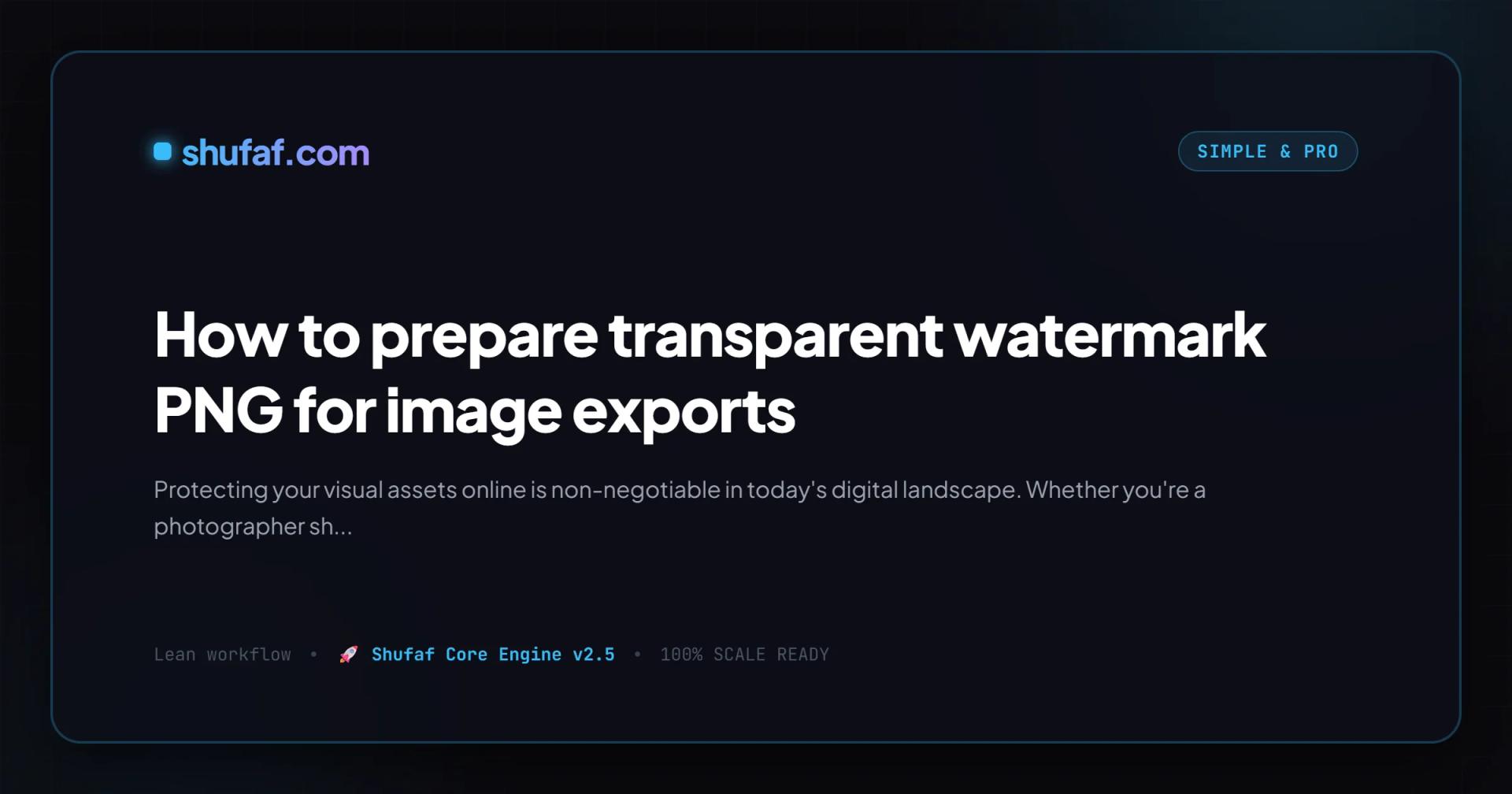 How to prepare transparent watermark PNG for image exports