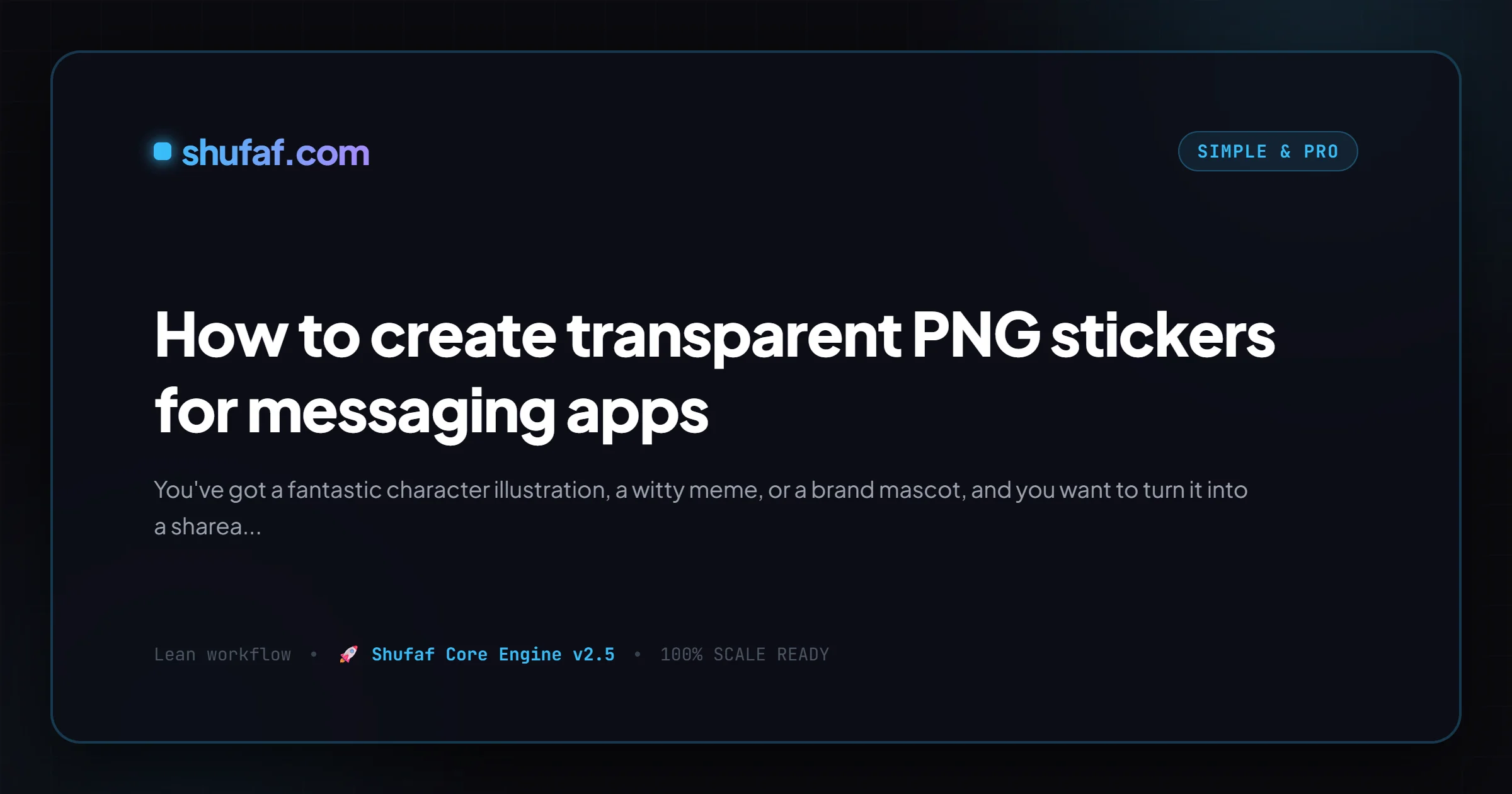 Update Sticker Transparent Background How to create transparent PNG stickers for messaging apps — Shufaf